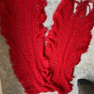 Red scarf (crimson red)